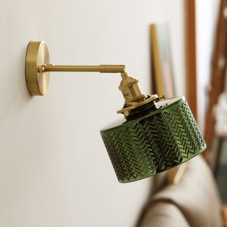 Nordic Green Glass Wall Sconce